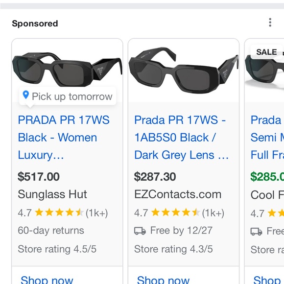 Prada PR 17WS Glasses - Picture 5 of 5